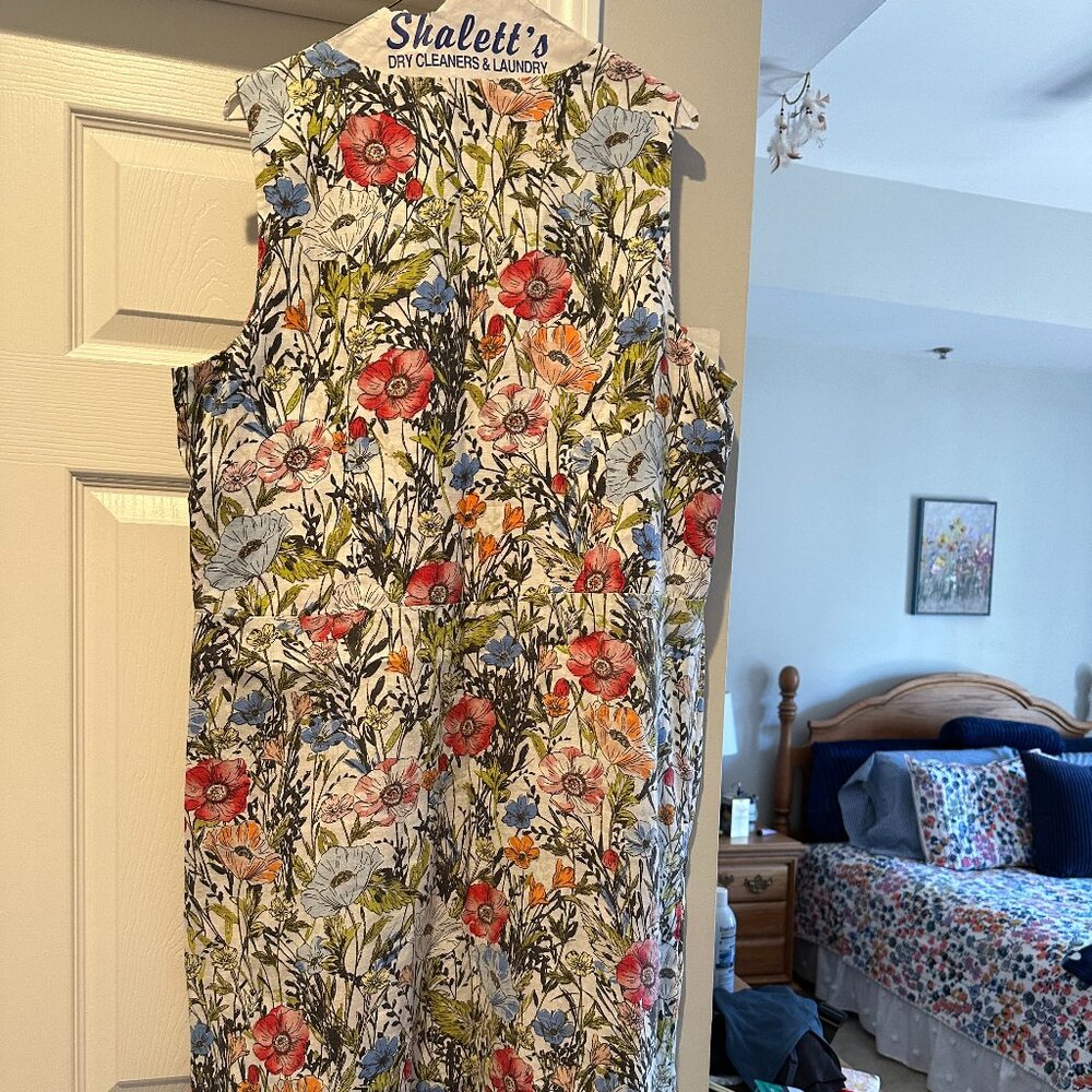 Beautiful linen J Jill flower print dress
